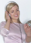 woman headphones II
